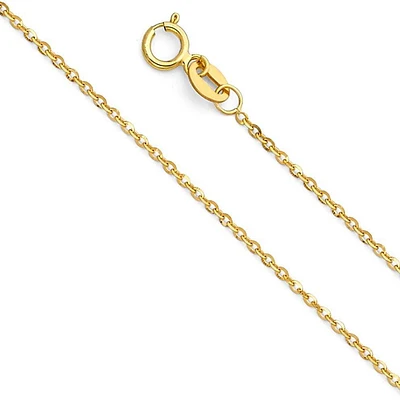 Round Cable Diamond Cut 1MM Chain