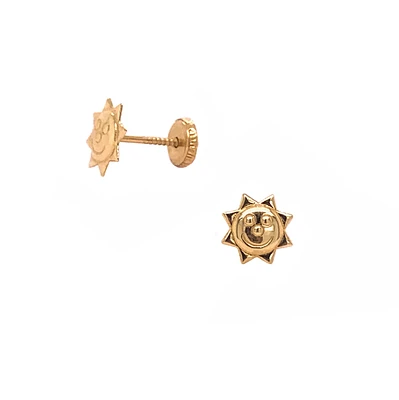 Cartoon Sun Stud Earrings
