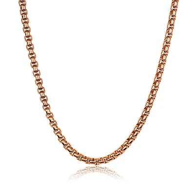 3.5mm Rose IP Steel Round Box Chain
