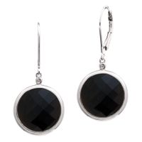 Silver Onyx Earrings