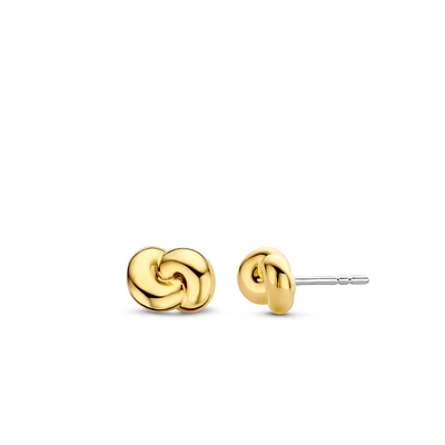 Golden Knot Stud Earrings
