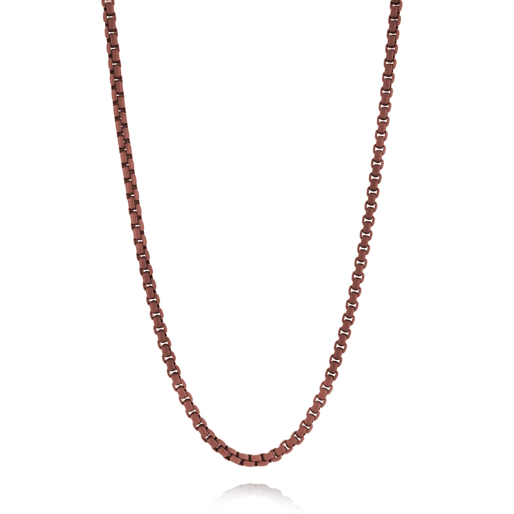 3mm Red IP Steel Round Box Chain