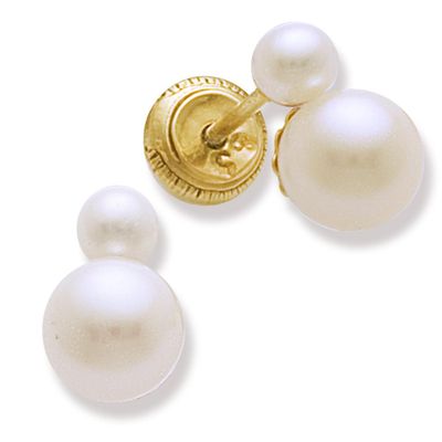 Peek a Boo Pearl Stud Earrings