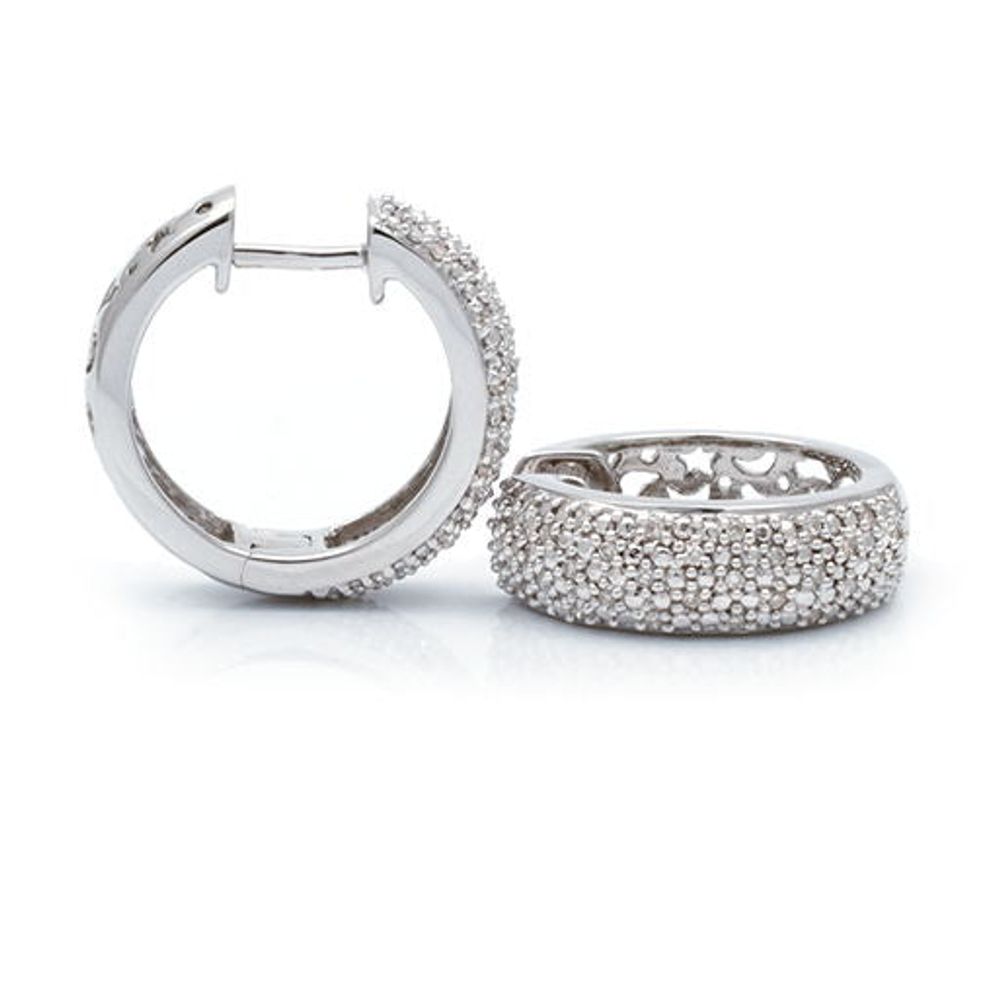 Kury Diamond Huggie Earrings 5.5x20mm