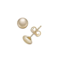 Smooth Button Stud Earring