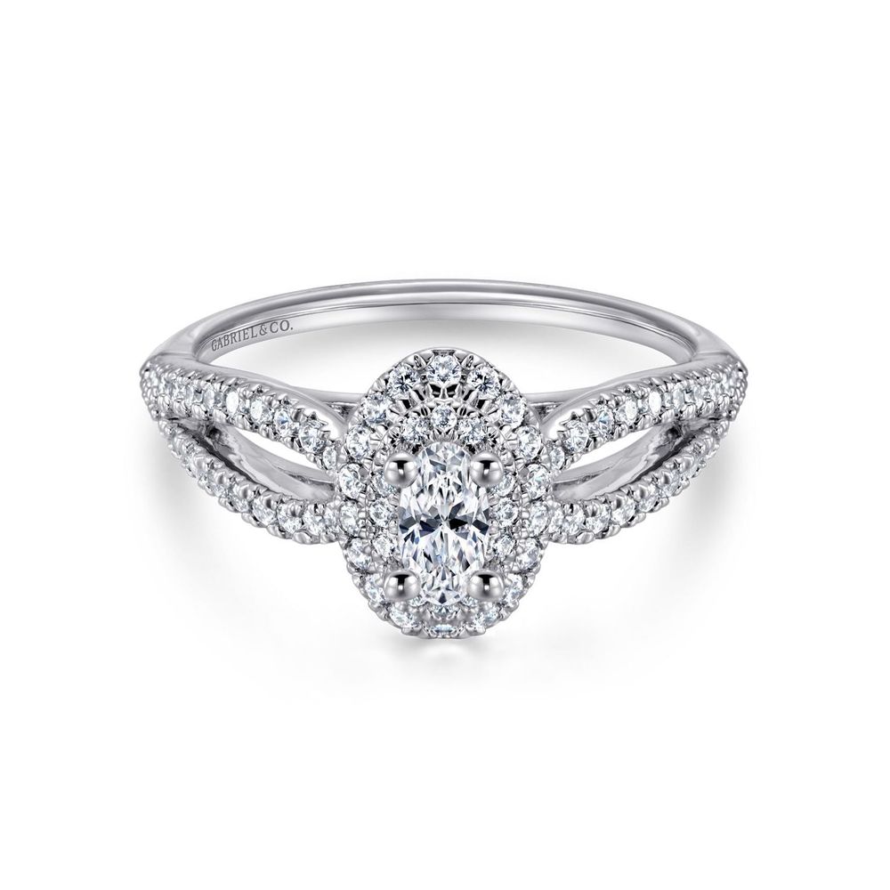 Oval Cut Double Halo Engagement Ring