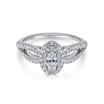 Oval Cut Double Halo Engagement Ring