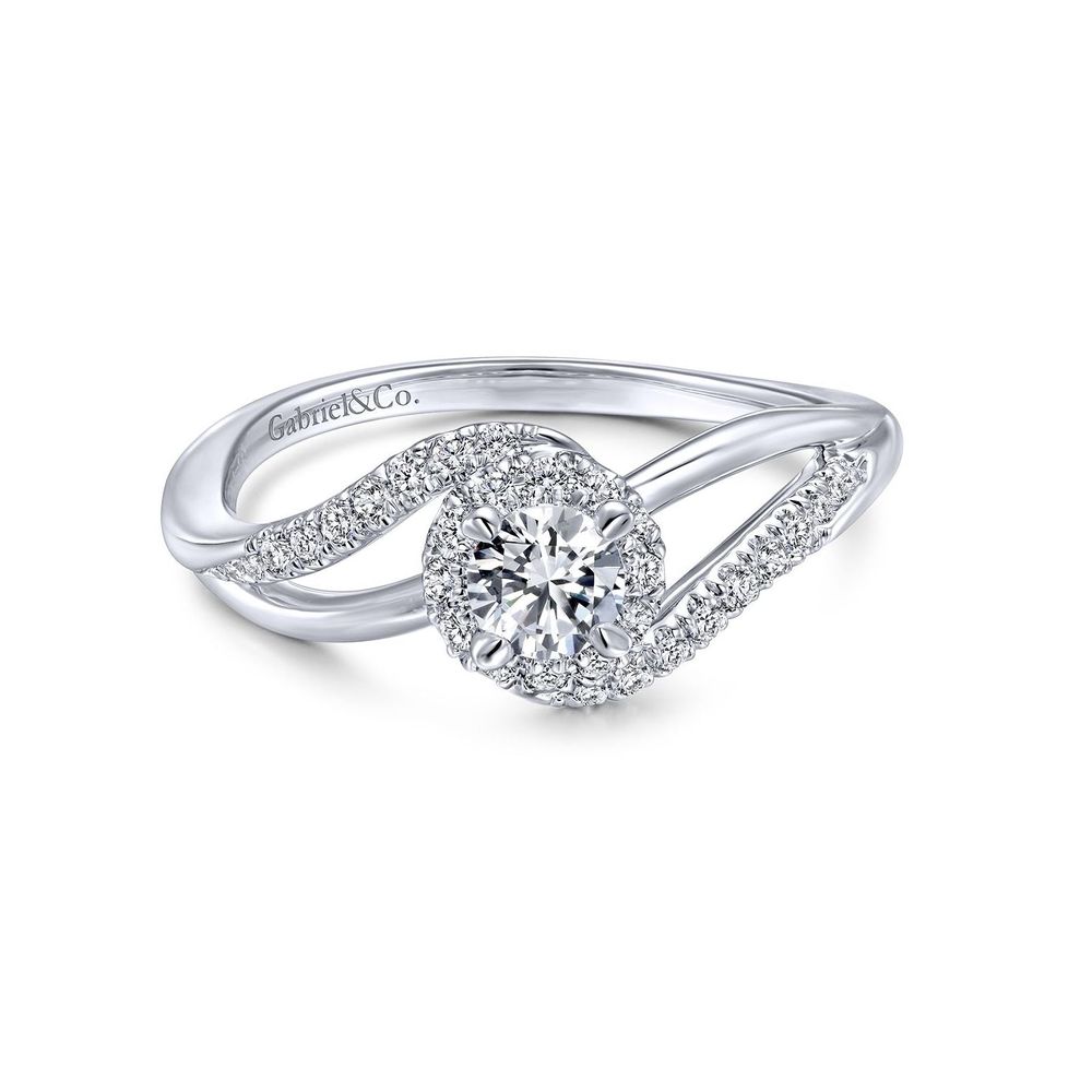 Round Cut Halo Bypass Engagement Ring