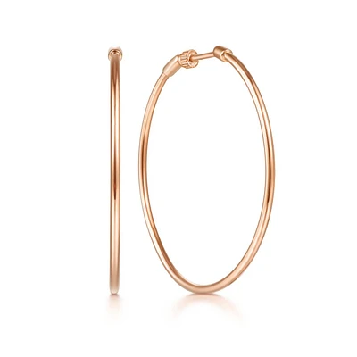 40MM Rose Gold Hoop Earrings