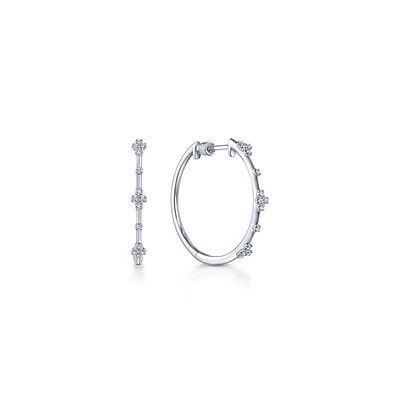 My Favorite White Gold 20mm Hoop Earrings