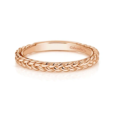 14K Rose Gold Braided Ring