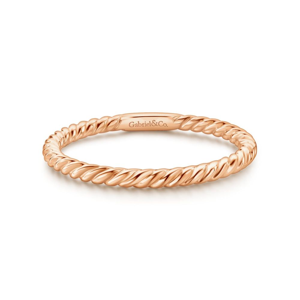 14K Rose Gold Twist Ring