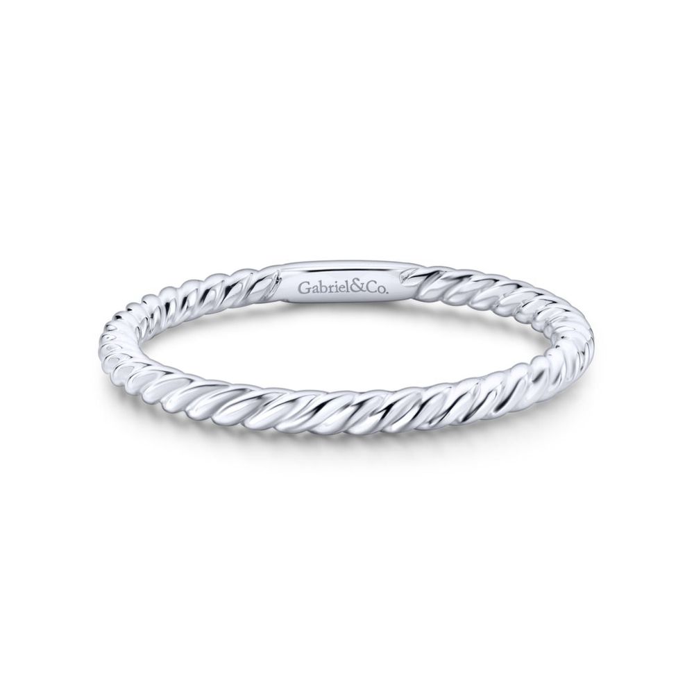 14K White Gold Twist Ring