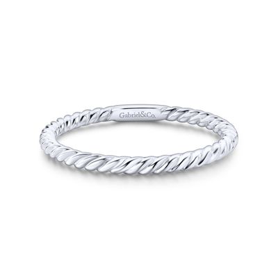 14K White Gold Twist Ring