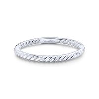 14K White Gold Twist Ring