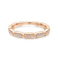 14K Rose Gold Spaced Diamond Ring