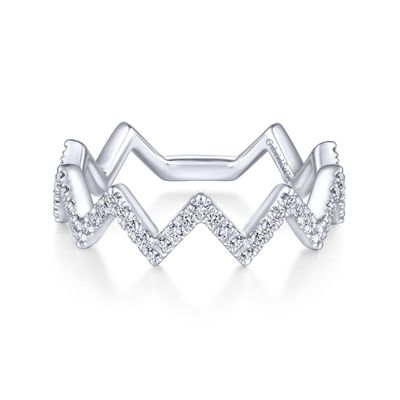 Zig Zag Diamond Ring 14K