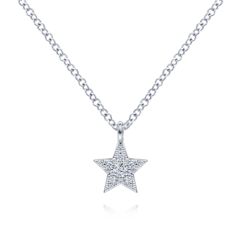 Diamond Star White Gold Necklace