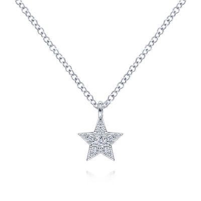 Diamond Star White Gold Necklace