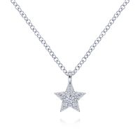 Diamond Star White Gold Necklace