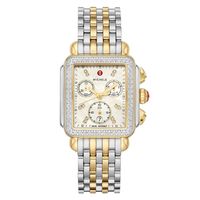 Deco Diamond Two Tone Chrono 35MM Watch