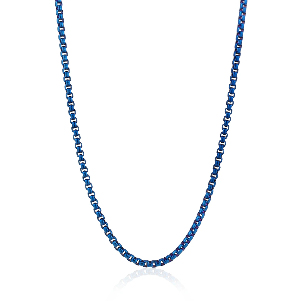 3.5mm Blue IP Round Box Chain