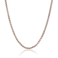 2.5mm Rose IP Steel Round Box Chain