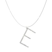 Big Sparkling Initial Necklace 17 in.