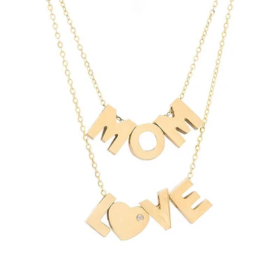 8mm Block Initial Pendant