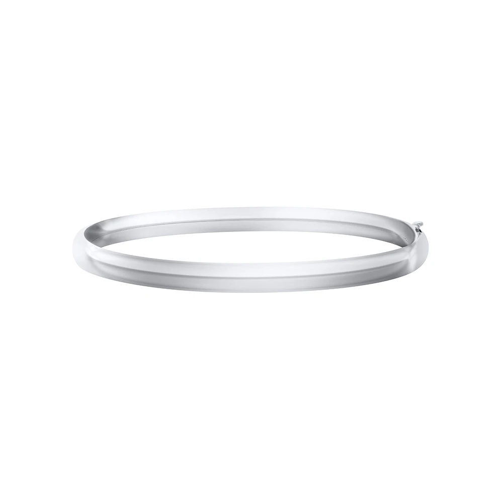 Polished Silver Kids Bangle Bracelet