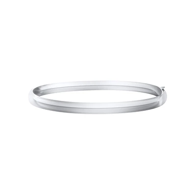 Polished Silver Kids Bangle Bracelet