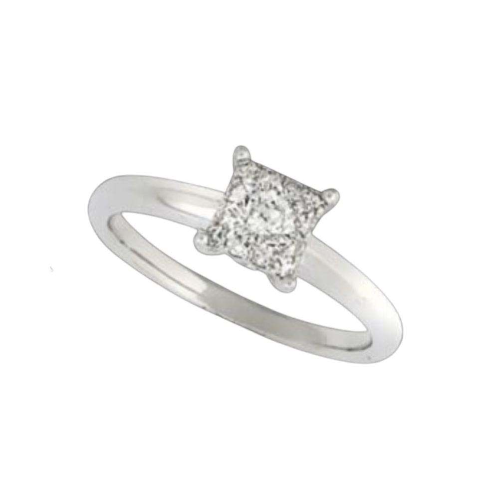 1ct Princess Illusion Diamond Ring