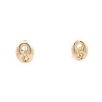 Puffed Mariner 11.5MM Link Omega Earrings