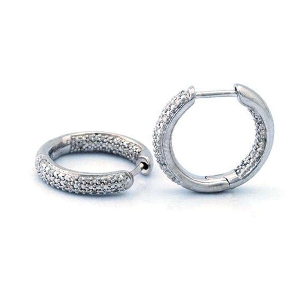 Kury Diamond Huggie Earrings 3.5x17MM