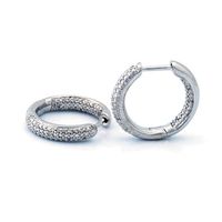 Kury Diamond Huggie Earrings 3.5x17MM