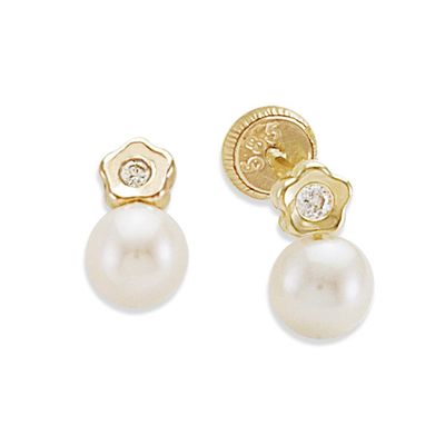 Flower Pearl Kids Earrings