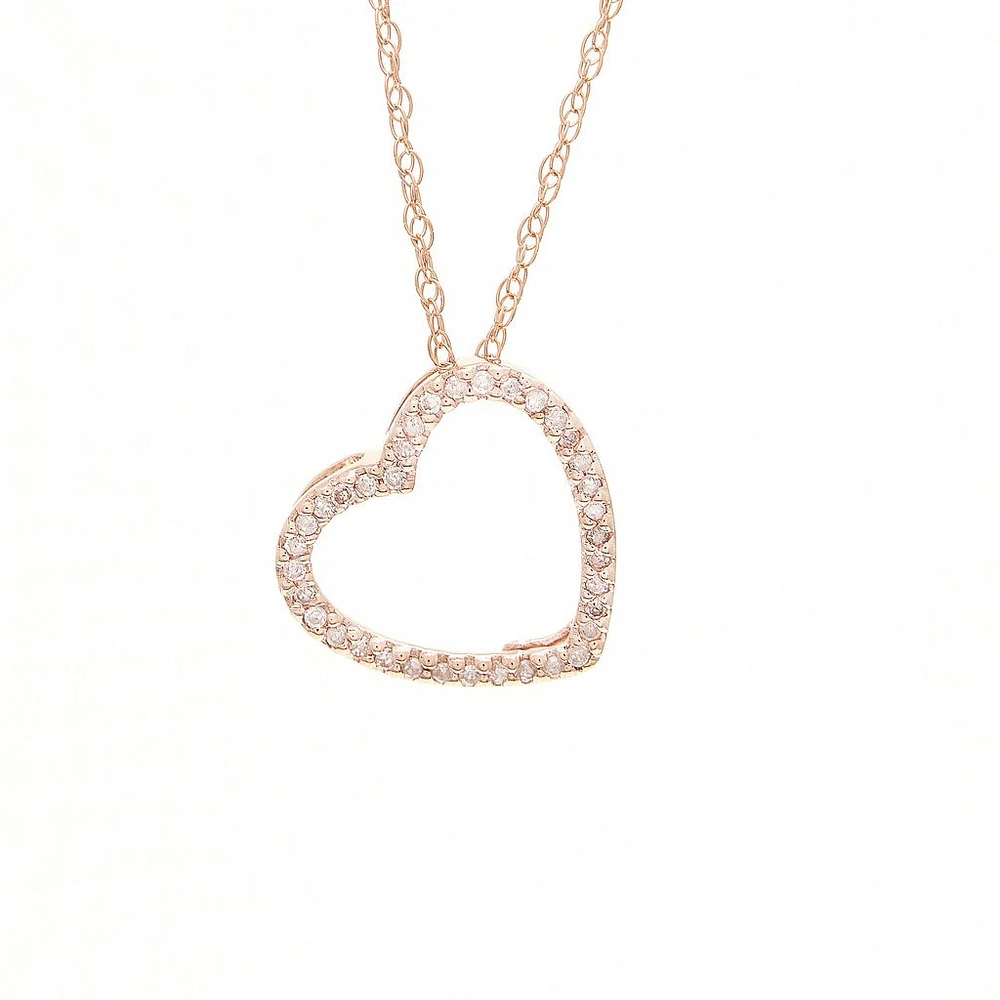 Open Heart Diamond Necklace