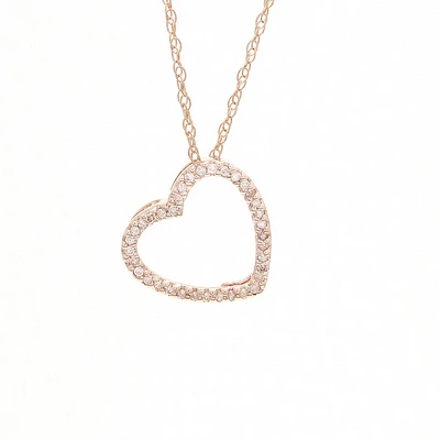 Open Heart Diamond Necklace