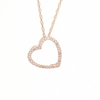 Open Heart Diamond Necklace