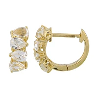 Topaz Pear 11MM huggies