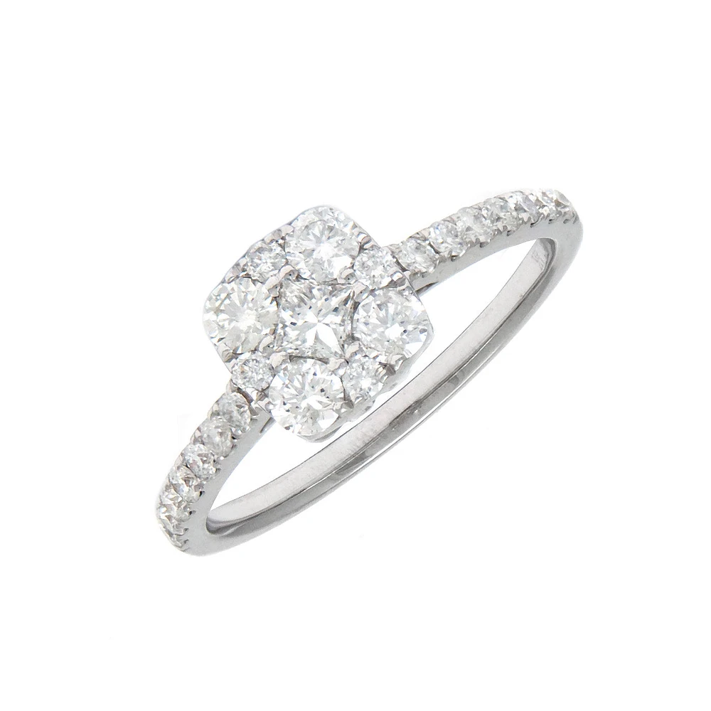.75ct Cushion Illusion Diamond Ring