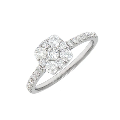 .75ct Cushion Illusion Diamond Ring