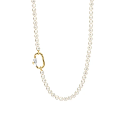 Modern Pearl Necklace 43''
