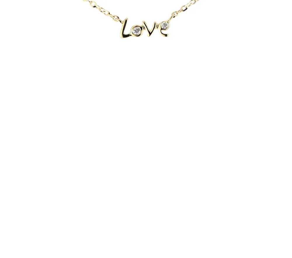 Mini Love Script Diamond necklace