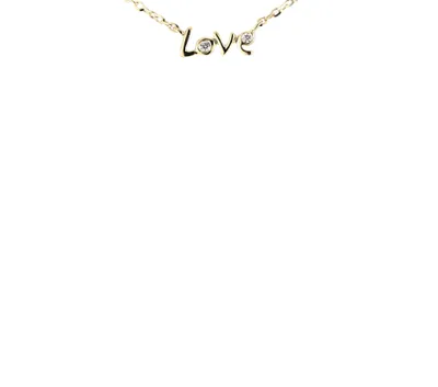 Mini Love Script Diamond necklace