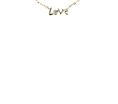 Mini Love Script Diamond necklace