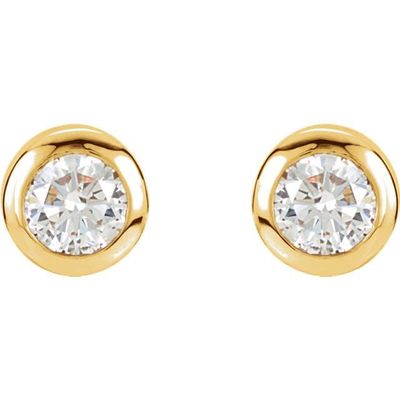 14K Zirconia Stud Earrings