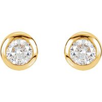 14K Zirconia Stud Earrings