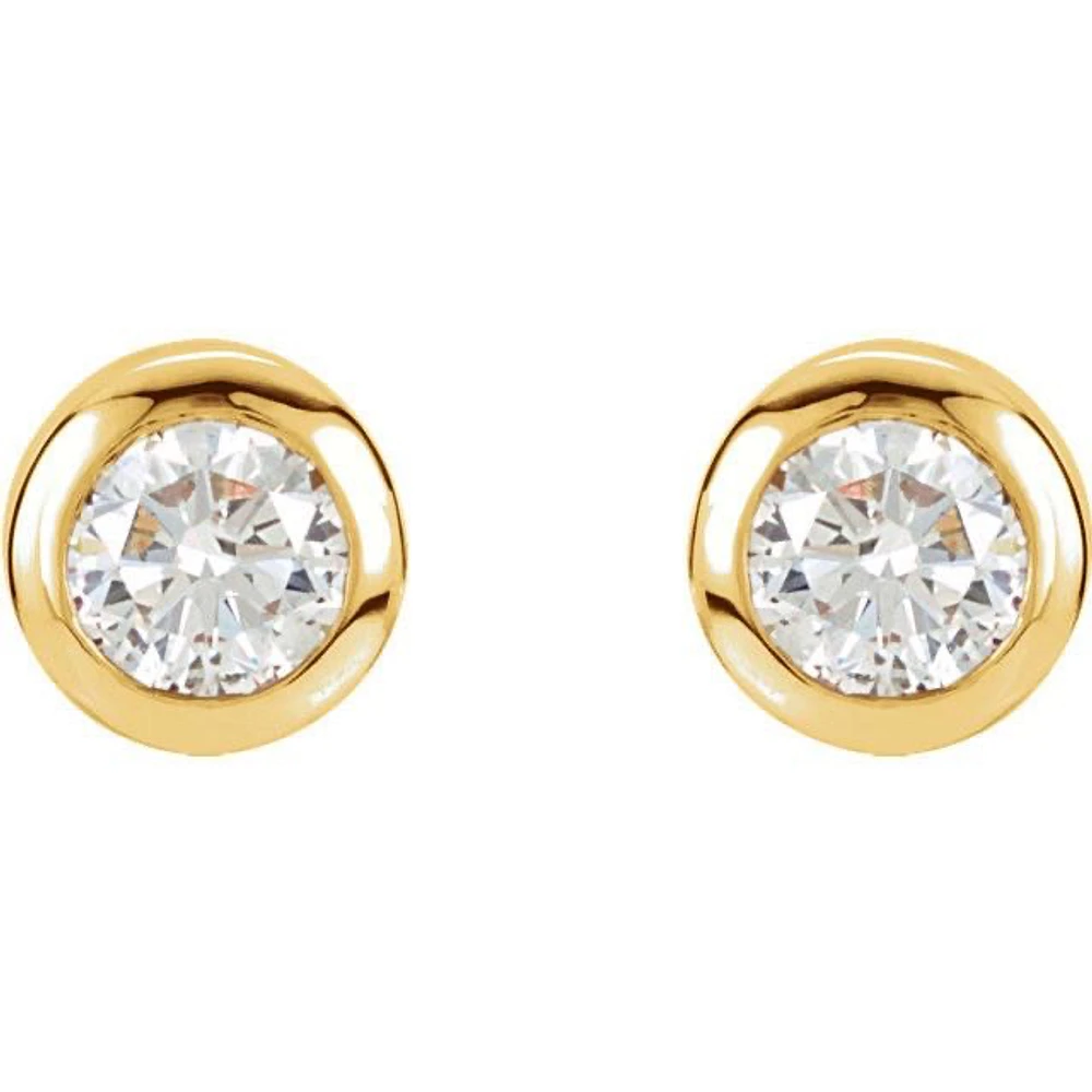 14K Zirconia Stud Earrings