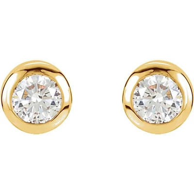 14K Zirconia Stud Earrings